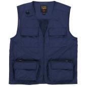 Veste sans manches utilitaire Tilley Tuff pour homme en polyester bleu avec 6 poches, large