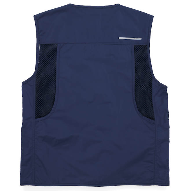 Tilley Tuff Sleeveless Utility Vest in Blue Polyester with 6 Pockets - Large