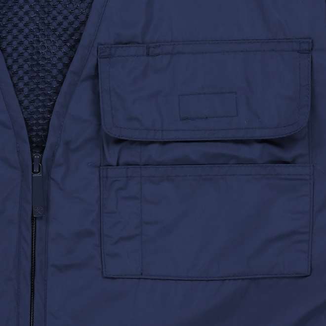 Tilley Tuff Sleeveless Utility Vest in Blue Polyester with 6 Pockets - 3X-Large