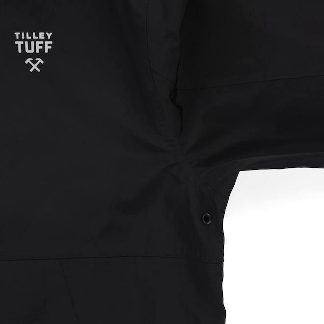 Veste coupe-vent Tilley Tuff pour femme hydrofuge en polyester noir, moyen