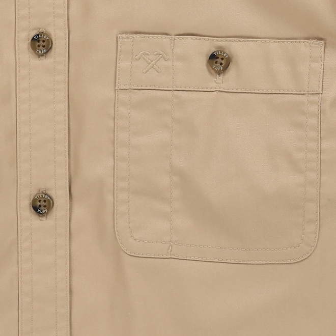 Tilley Tuff Long-Sleeve Work Shirt for Women in Sand Polyester - Small