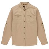 Chemise de travail Tilley Tuff à manches longues pour femmes en polyester sable, grand