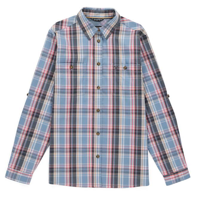 Tilley Tuff Long-Sleeve Work Shirt for Women in Blue Polyester - Small