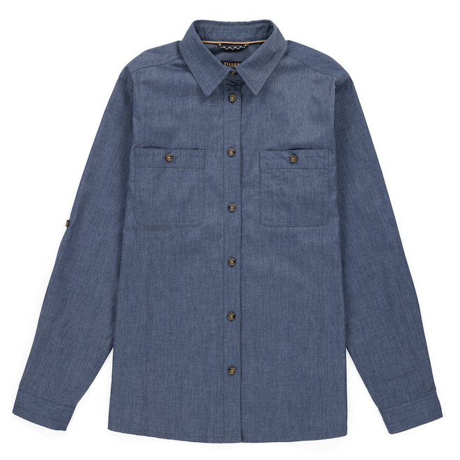 Tilley Tuff Long-Sleeve Work Shirt for Women in Polyester Denim - Medium