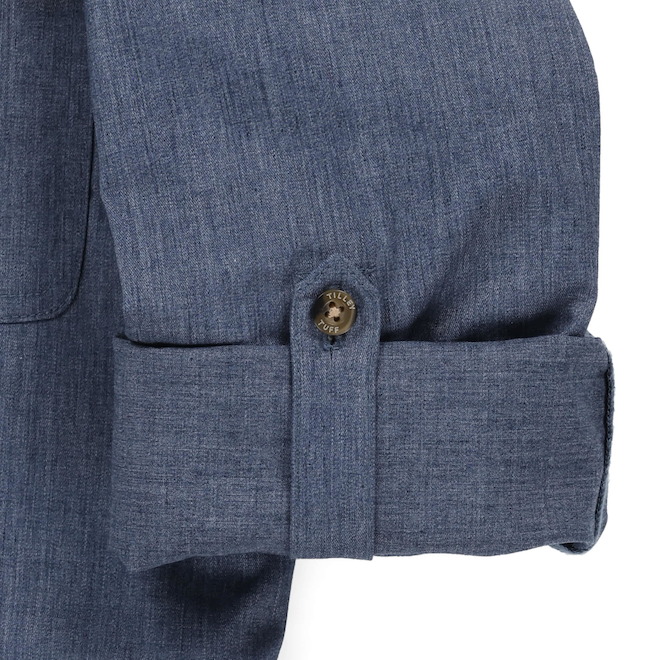 Tilley Tuff Long-Sleeve Work Shirt for Women in Polyester Denim - Medium