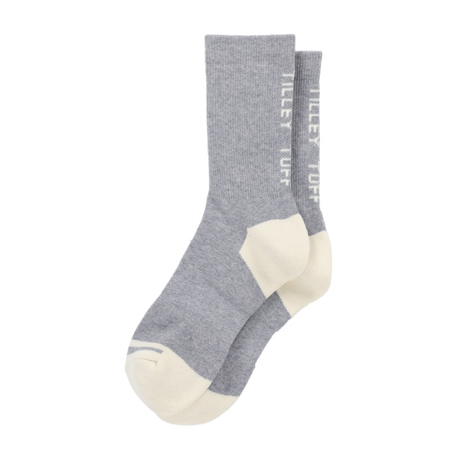Tilley Tuff Women's Boot Socks in Grey Cotton and Polyester - Size 6 to 9 - Pack of 8