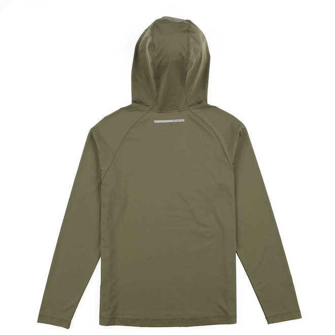 Chandail à capuchon Tilley Tuff pour femme protection solaire en nylon olive, moyen