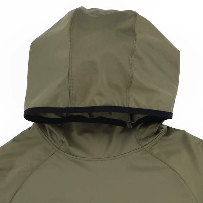Chandail à capuchon Tilley Tuff pour femme protection solaire en nylon olive, moyen