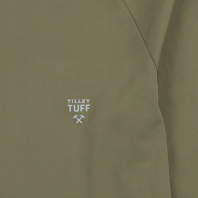 Chandail à capuchon Tilley Tuff pour femme protection solaire en nylon olive, moyen