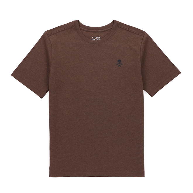 Tilley Tuff T-Shirt for Men in Dark Brown Cotton with Logo - Large