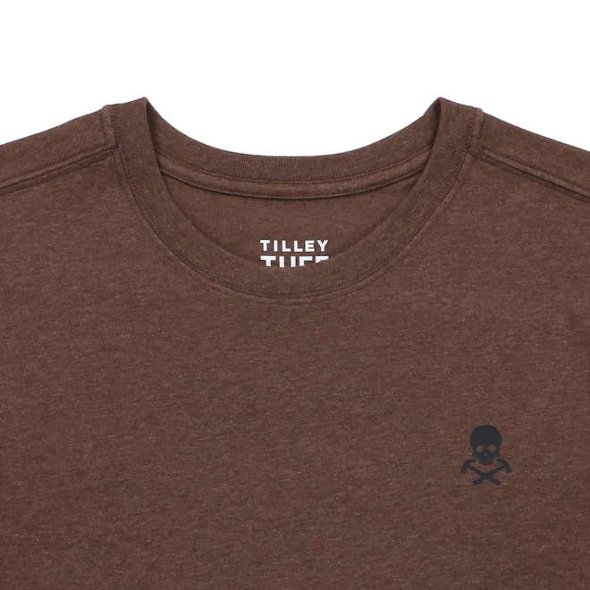 Tilley Tuff T-Shirt for Men in Dark Brown Cotton with Logo - Large