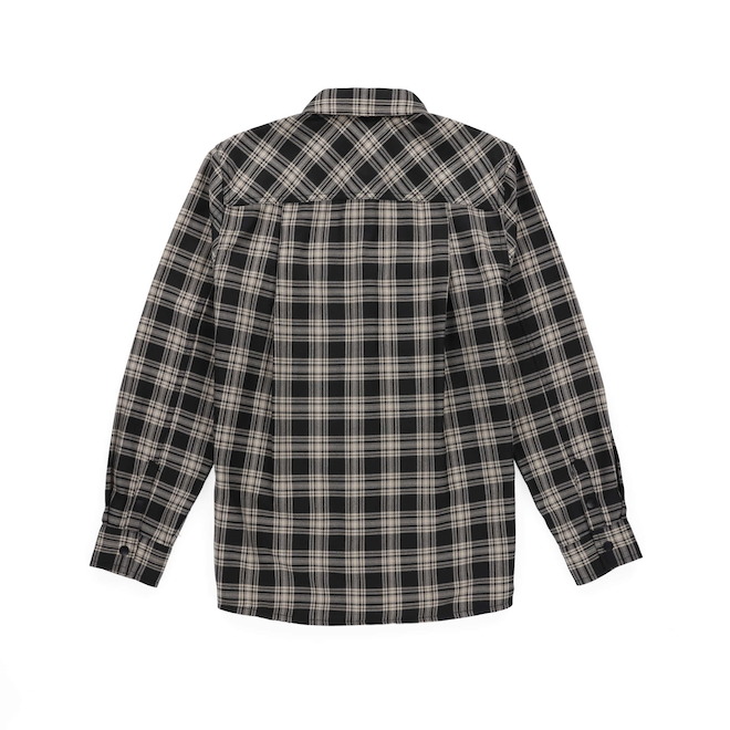 Tilley Tuff Work Shirt for Men with Chest Pockets in Black Plaid Twill - 3X-Large