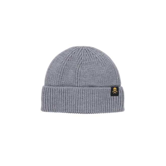 Tilley Tuff Fitted Beanie for Men in Grey Mix Merino Wool with Logo - Small/Medium