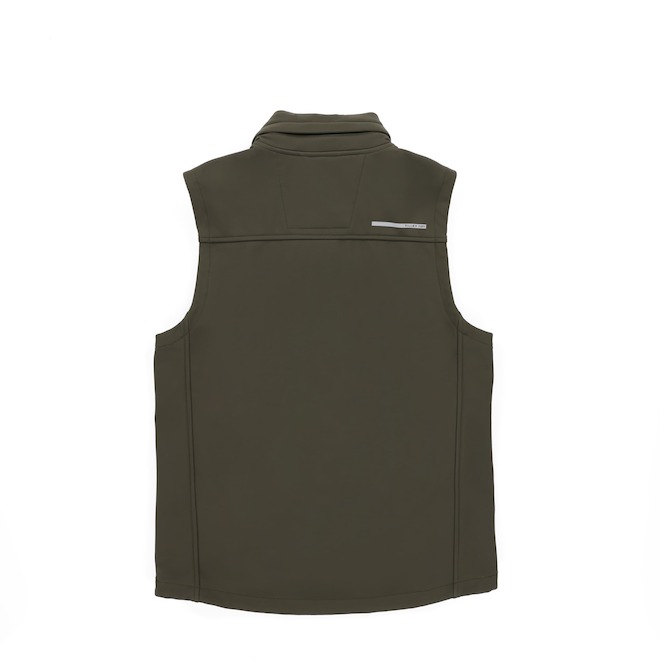 Tilley Tuff Sleeveless Vest for Men with Mock Neck in Olive Microfleece - Large