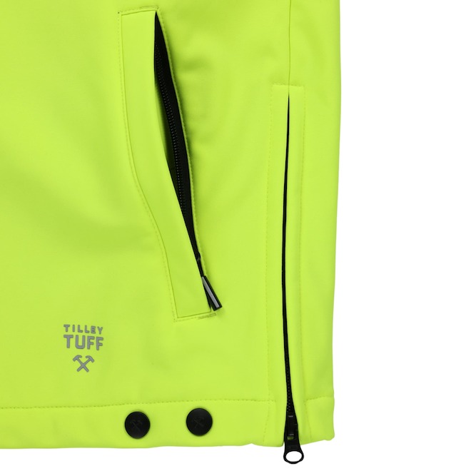 Tilley Tuff Sleeveless Vest for Men in High Visibility Yellow Microfleece - Small