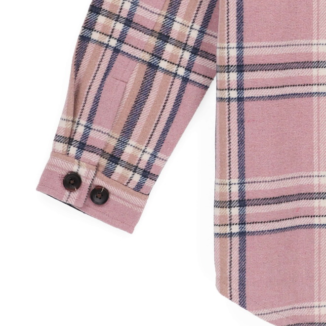 Tilley Tuff Shacket for Women in Pink Plaid Polyester - 2X-Large