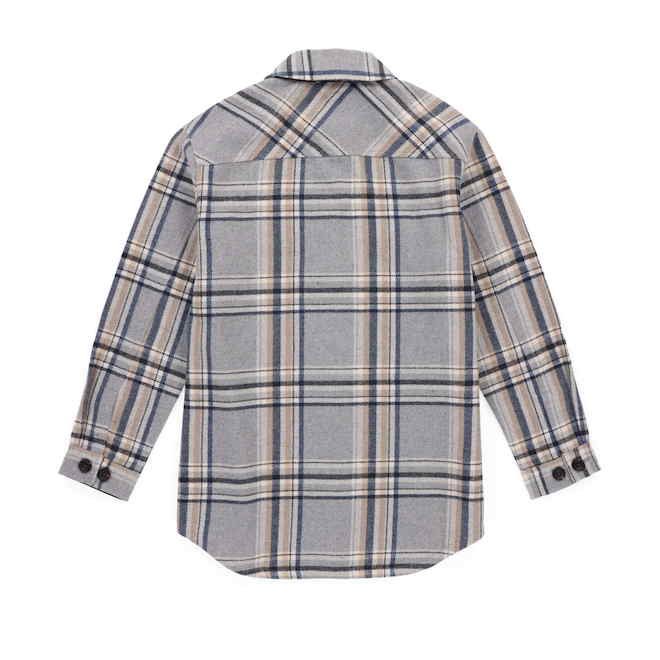 Tilley Tuff Shacket for Women in Grey Mix Plaid Polyester - X-Small