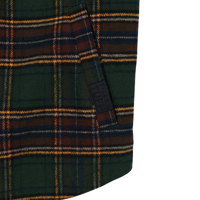 Tilley Tuff Hooded Shacket for Men in Mallard Green Cotton Lined Flannel - Medium