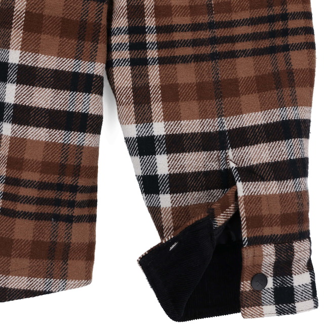 Tilley Tuff Hooded Shacket for Men in Light Tan Cotton Lined Flannel - Small