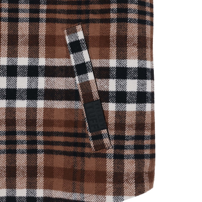 Tilley Tuff Hooded Shacket for Men in Light Tan Cotton Lined Flannel - Small