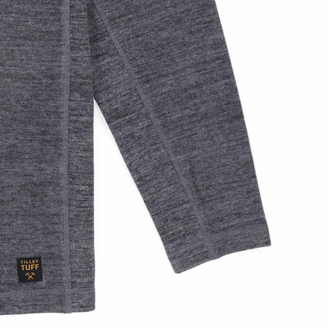 Tilley Tuff Long-Sleeved T-Shirt for Men in Grey Jersey - X-Large