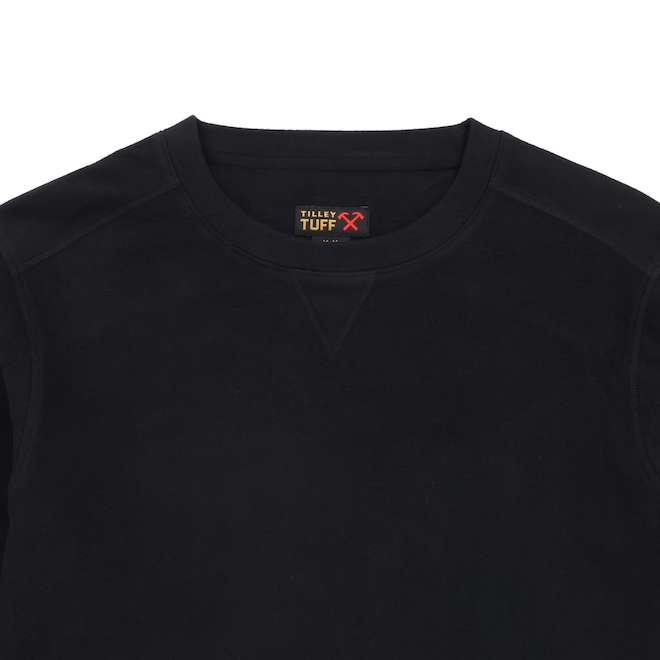 Tilley Tuff Long-Sleeved T-Shirt for Men in Black Jersey - Small