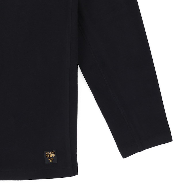 Tilley Tuff Long-Sleeved T-Shirt for Men in Black Jersey - Small