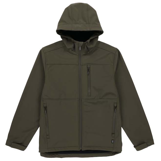 Tilley Tuff Water-Resistant Work Jacket for Men in Dark Olive Microfleece - Medium