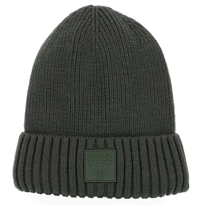 Tilley Tuff Work Beanie for Men in Olive Lined Wool - Large/X-Large