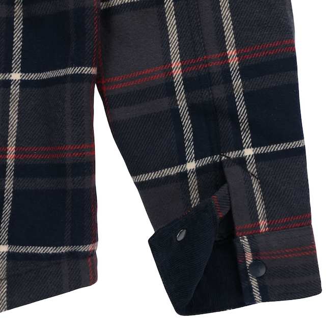 Tilley Tuff Shacket for Men in Grey Slate Cotton Lined Fleece - Large