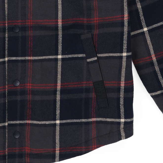 Tilley Tuff Shacket for Men in Grey Slate Cotton Lined Fleece - Large