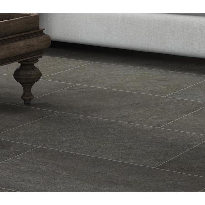 Style Selections Galvano Charcoal 12-in x 24-in Porcelain Granite Tile (Common: 12-in x 24-in; Actual: 11.85-in x 23.85-in) Style Selections Galvano Charcoal 12-in x 24-in Porcelain Granite Tile (Common: 12-in x 24-in; Actual: 11.85-in x 23.85-in)