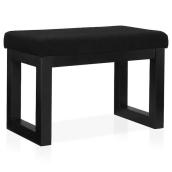 Banc Bouclair tissu/bois noir 63 x 35 x 45 cm