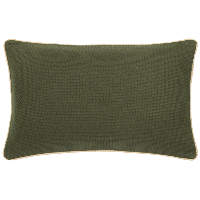 Bouclair Duke 13 x 20-in Decorative Rectangle Polyester Solid Lumbar Cushion - Green