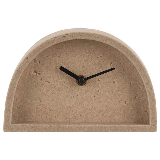 Bouclair 18 x 5 x 14 cm Beige Decorative Table Clock
