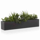 Plante succulente artificielle en plastique Bouclair dans un pot en céramique gris 49,5 x 15 x 19 cm