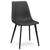 Ensemble de 2 chaises de salle à manger Bouclair similicuir noir 23,25 x 34 po