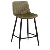Bouclair 2-Pack Khaki Velvet Bar Stool