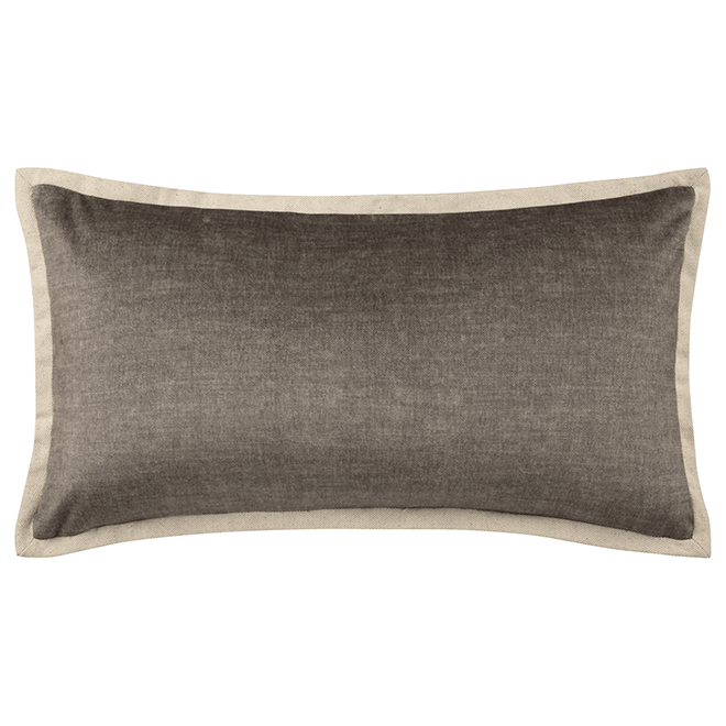 Bouclair Beatrice Throw Pillow 26 x 14-in Taupe 9407986 RONA