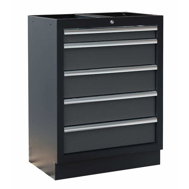 RONA 5-Drawer Garage Cabinet Grey Steel 26.79 x 35.85 x 18.05-in