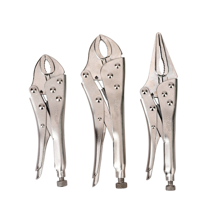 VALU+ Locking Pliers Set in Carbon Steel - 3-Piece