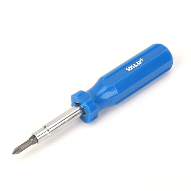 VALU+ 6-in-1 Multi-Bit Screwdriver with Quick Change Bits