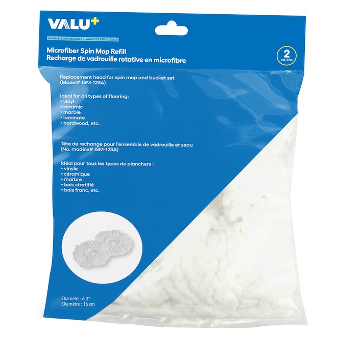 VALU+ Spin Mop Replacement - Pack of 2