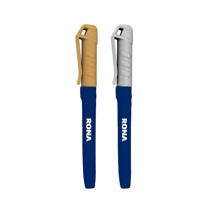 RONA Permanent Marker for Jobsite Gold and Silver - Pack of 2