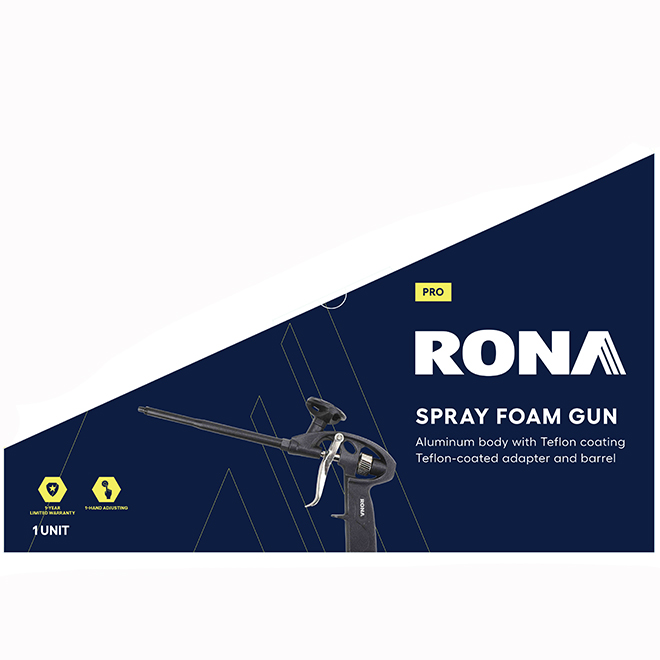 RONA Foam Gun Rod-Style Teflon-Plated Aluminum - Black