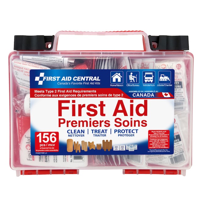 First Aid Central 156-pcs First Aid Kit