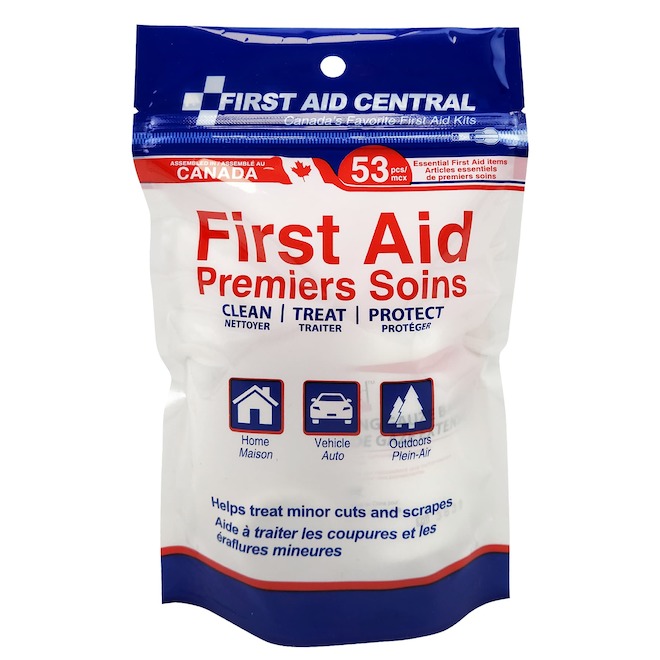 First Aid Central Grab-n-Go First Aid Kit - 53 Pieces