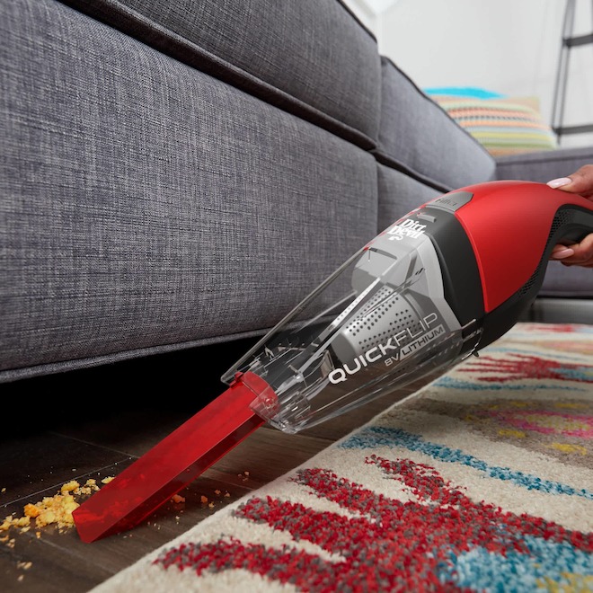 Dirt Devil Quick Flip Hand Vacuum 8V with Accessories - Red