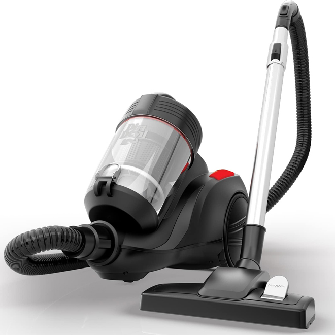 Dirt Devil Canister Vacuum Bagless with Accessories - Black