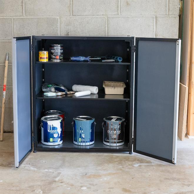 Cosco Freestanding Aluminum 2-Door Grey Garage Cabinet - 18.77 x 35-in